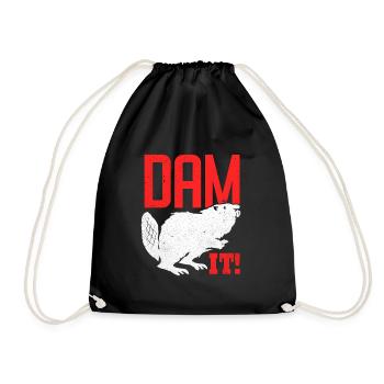 Beaver - Drawstring Bag - black - Front