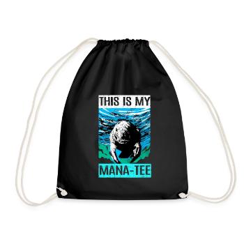 Manatee - Drawstring Bag - black - Front