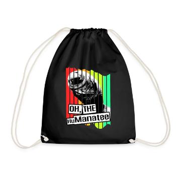 Laque de dugong sanglier Sirenia Manatee - Sac de sport léger - noir - Devant