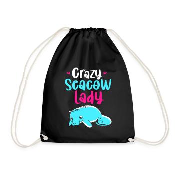 Laque de dugong sanglier Sirenia Manatee - Sac de sport léger - noir - Devant