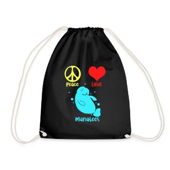 Laque de dugong sanglier Sirenia Manatee - Sac de sport léger - noir - Devant