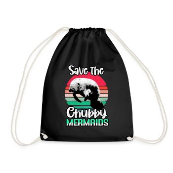 Manatee - Drawstring Bag - black - Front