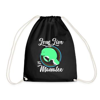 Laque de dugong sanglier Sirenia Manatee - Sac de sport léger - noir - Devant