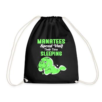 Lamantin Dugong Cochon de mer Sirenia Lamantin - Sac de sport léger - noir - Devant