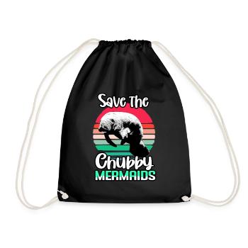 Lamantin Dugong Cochon de mer Sirenia Lamantin - Sac de sport léger - noir - Devant