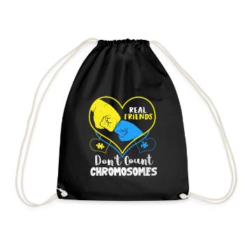 Down syndrome - Drawstring Bag - black - Front