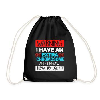 Down syndrome - Drawstring Bag - black - Front