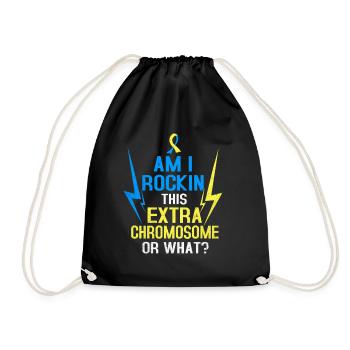 Down syndrome - Drawstring Bag - black - Front