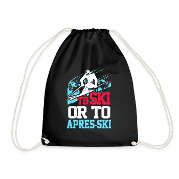 Ski Ski Ski Ski Sportif Hiver Cadeau Ascenseur - Sac de sport léger - noir - Devant
