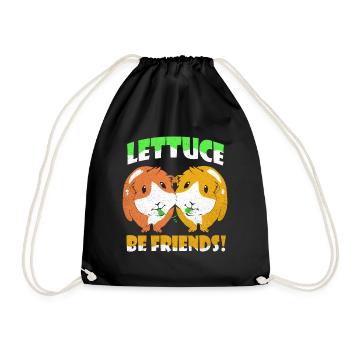 Guinea pig - Drawstring Bag - black - Front