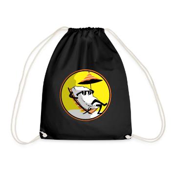 Sushi Go Rice Japan Tokyo Miso Nigiri Maki Udon - Drawstring Bag - black - Front