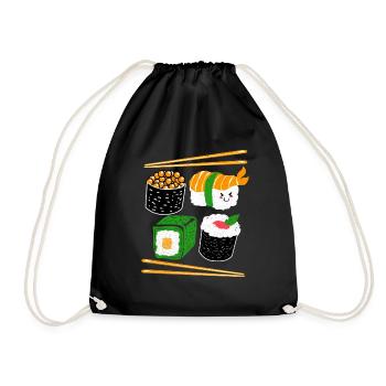 Sushi - Drawstring Bag - black - Front
