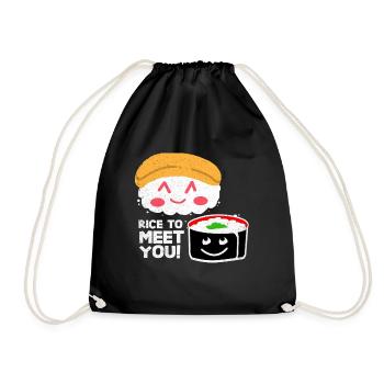 Sushi - Turnbeutel - Schwarz - Vorne