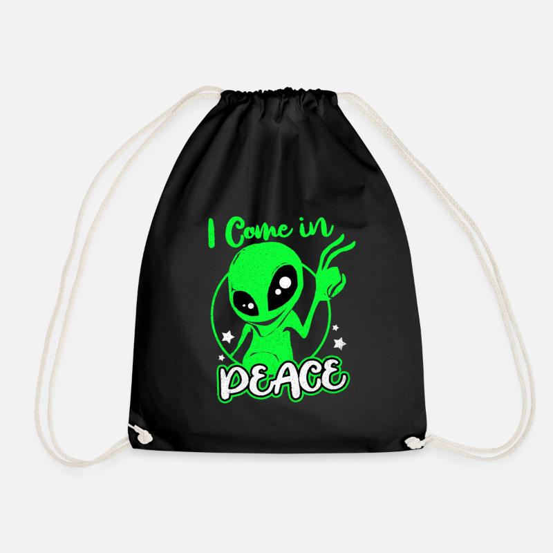 Aliens - Drawstring Bag - black