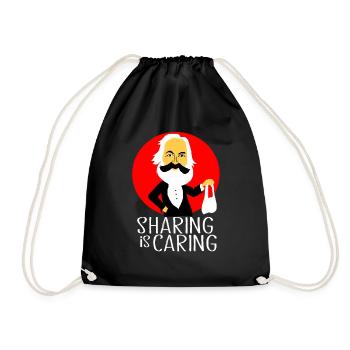 Communism Lenin Marx Class Struggle Social - Drawstring Bag - black - Front