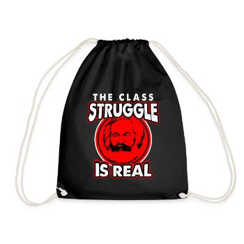 Communism Lenin Marx Class Struggle Social - Drawstring Bag - black - Front