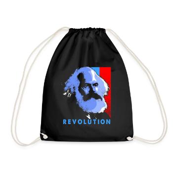 Communism Lenin Marx Class Struggle Social - Drawstring Bag - black - Front