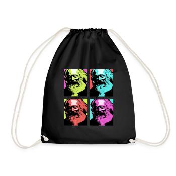 Communism Lenin Marx Class Struggle Social - Drawstring Bag - black - Front