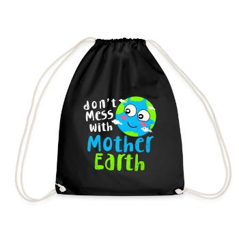 Earth Day - Drawstring Bag - black - Front