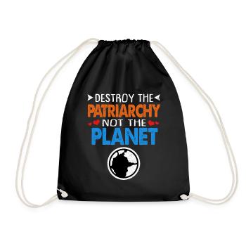 Earth Day - Drawstring Bag - black - Front