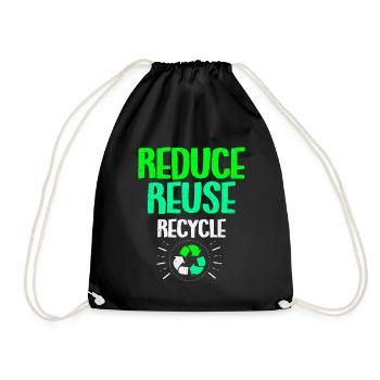 Earth Day - Drawstring Bag - black - Front
