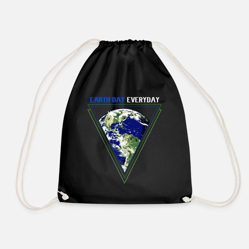 Klimawandel Earth Day Umweltschutz Öko Bio Erde - Turnbeutel - Schwarz
