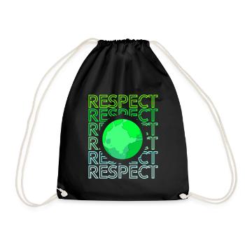 Climate Change Earth Day Environmental Protection Eco Organic Earth - Drawstring Bag - black - Front