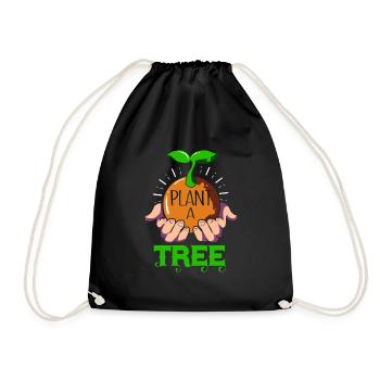 Climate Change Earth Day Environmental Protection Eco Organic Earth - Drawstring Bag - black - Front