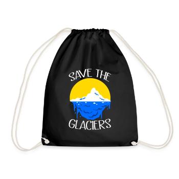 Climate Change Earth Day Environmental Protection Eco Organic Earth - Drawstring Bag - black - Front