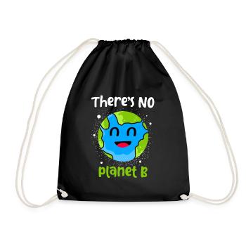 Climate Change Earth Day Environmental Protection Eco Organic Earth - Drawstring Bag - black - Front