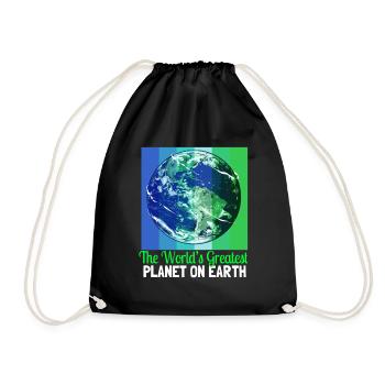 Climate Change Earth Day Environmental Protection Eco Organic Earth - Drawstring Bag - black - Front