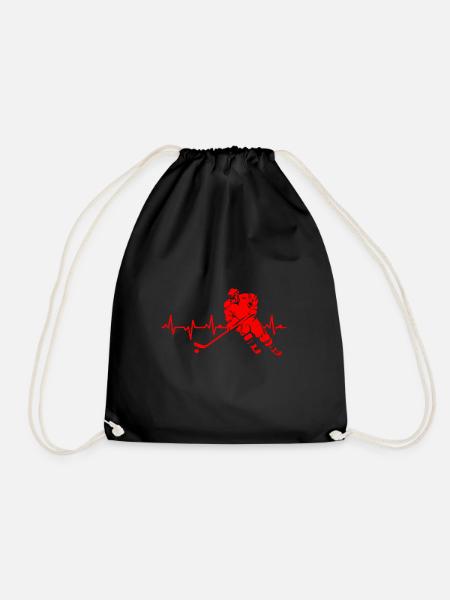 Ice hockey - Drawstring Bag - black