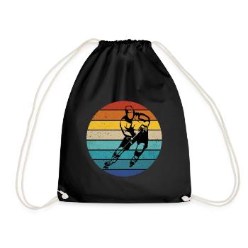 Ice hockey - Drawstring Bag - black - Front