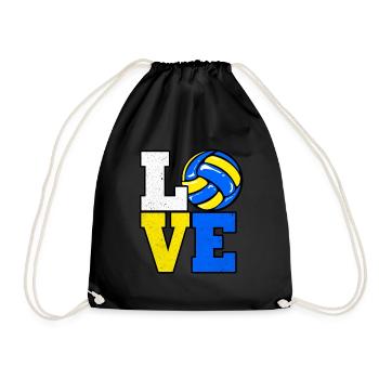 Volleyball - Drawstring Bag - black - Front