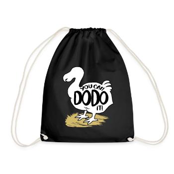 Dodo Geschenk Vogel Urzeit Fossil Archäologie Geek - Turnbeutel - Schwarz - Vorne