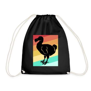 Dodo Geschenk Vogel Urzeit Fossil Archäologie Geek - Turnbeutel - Schwarz - Vorne
