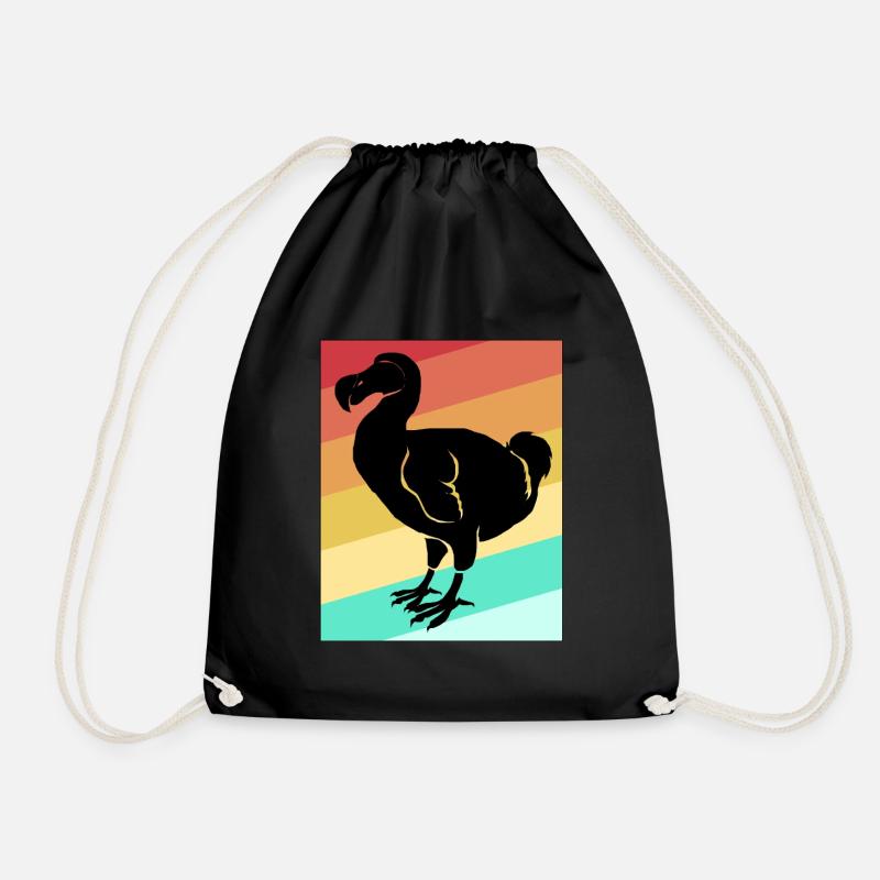 Dodo Geschenk Vogel Urzeit Fossil Archäologie Geek - Turnbeutel - Schwarz