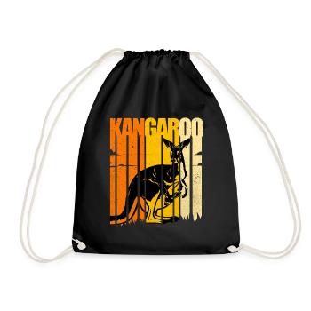 Kangaroo - Drawstring Bag - black - Front