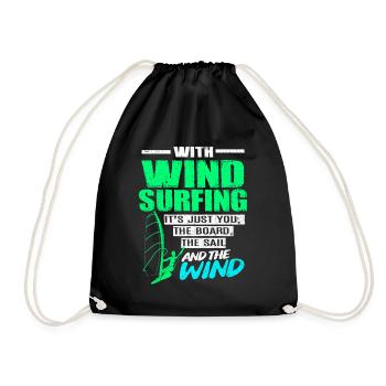 Windsurfing - Drawstring Bag - black - Front