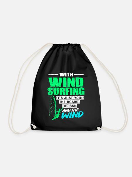 Windsurfen - Turnbeutel - Schwarz