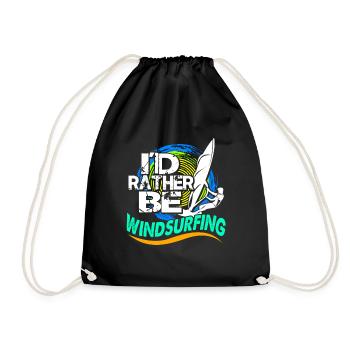 Windsurfing Windsurfing Windsurfing Water Sports Surf - Drawstring Bag - black - Front
