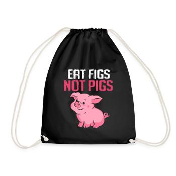 Porc sau cochon porcelet porcelet porcelet Ebene - Sac de sport léger - noir - Devant