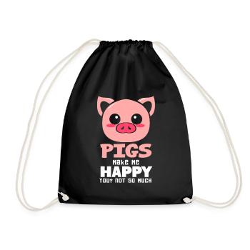 Porc sau cochon porcelet porcelet porcelet Ebene - Sac de sport léger - noir - Devant