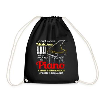 Piano - Drawstring Bag - black - Front