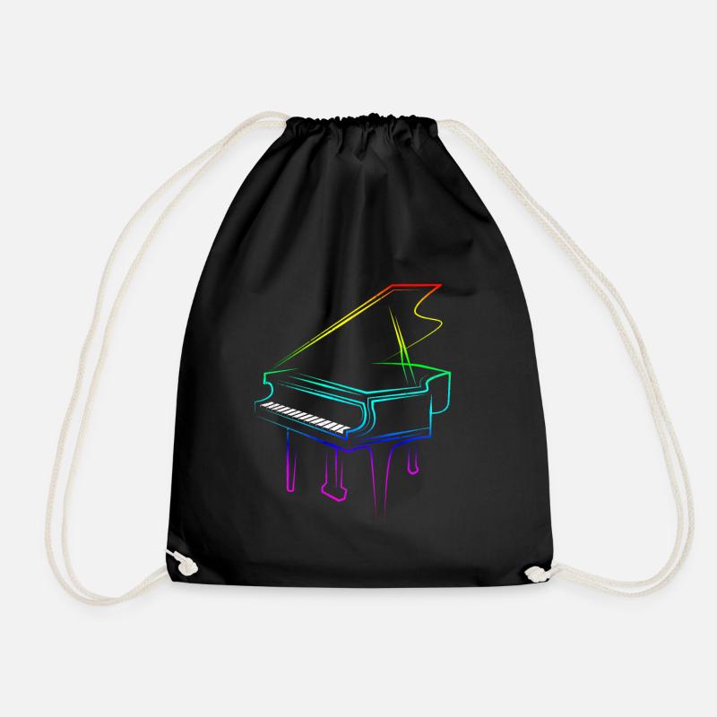 Piano - Drawstring Bag - black