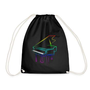 Pianiste Piano Piano Musique classique Instrument - Sac de sport léger - noir - Devant
