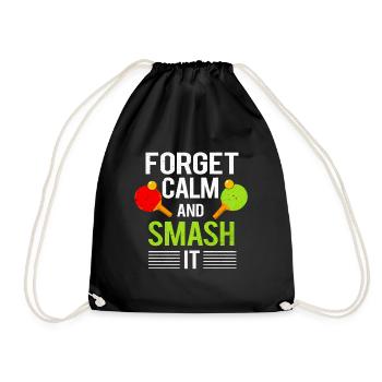 Table tennis - Drawstring Bag - black - Front