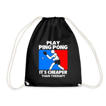 Ping Pong Ping Pong ping cadeau - Sac de sport léger - noir - Devant