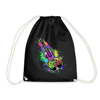 Cello Double Bass Classical Music Teacher Symphony - Drawstring Bag - black - Front