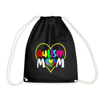 Autisme - Sac de sport léger - noir - Devant